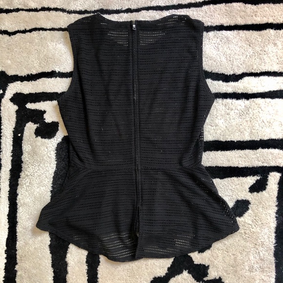 BCBG MAXAZARIA Black Peplum Top - Picture 2 of 4